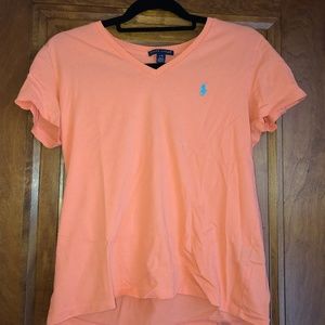ORANGE POLO RALPH LAUREN SHIRT.